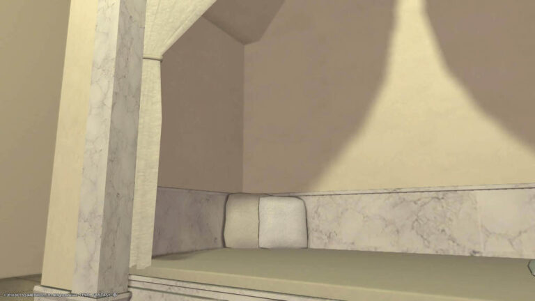 「マーブルアルコーブベッド」の詳細紹介｜FF14ハウジング家具データベース|HOUSING COLLECTION